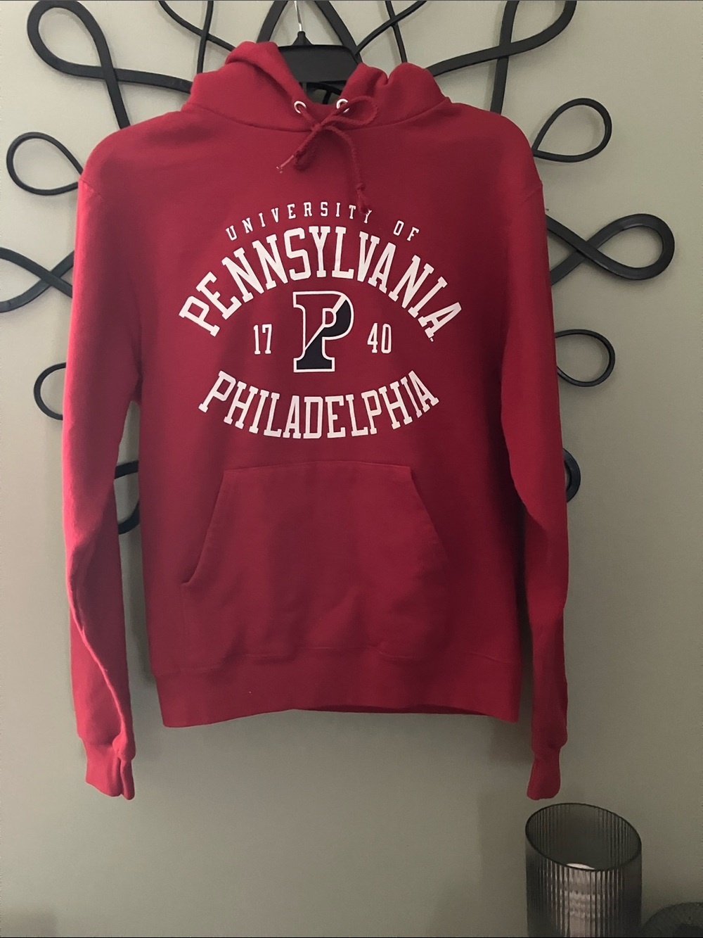 Champion Red University of Pennsylvania Philadelphia Hoodie